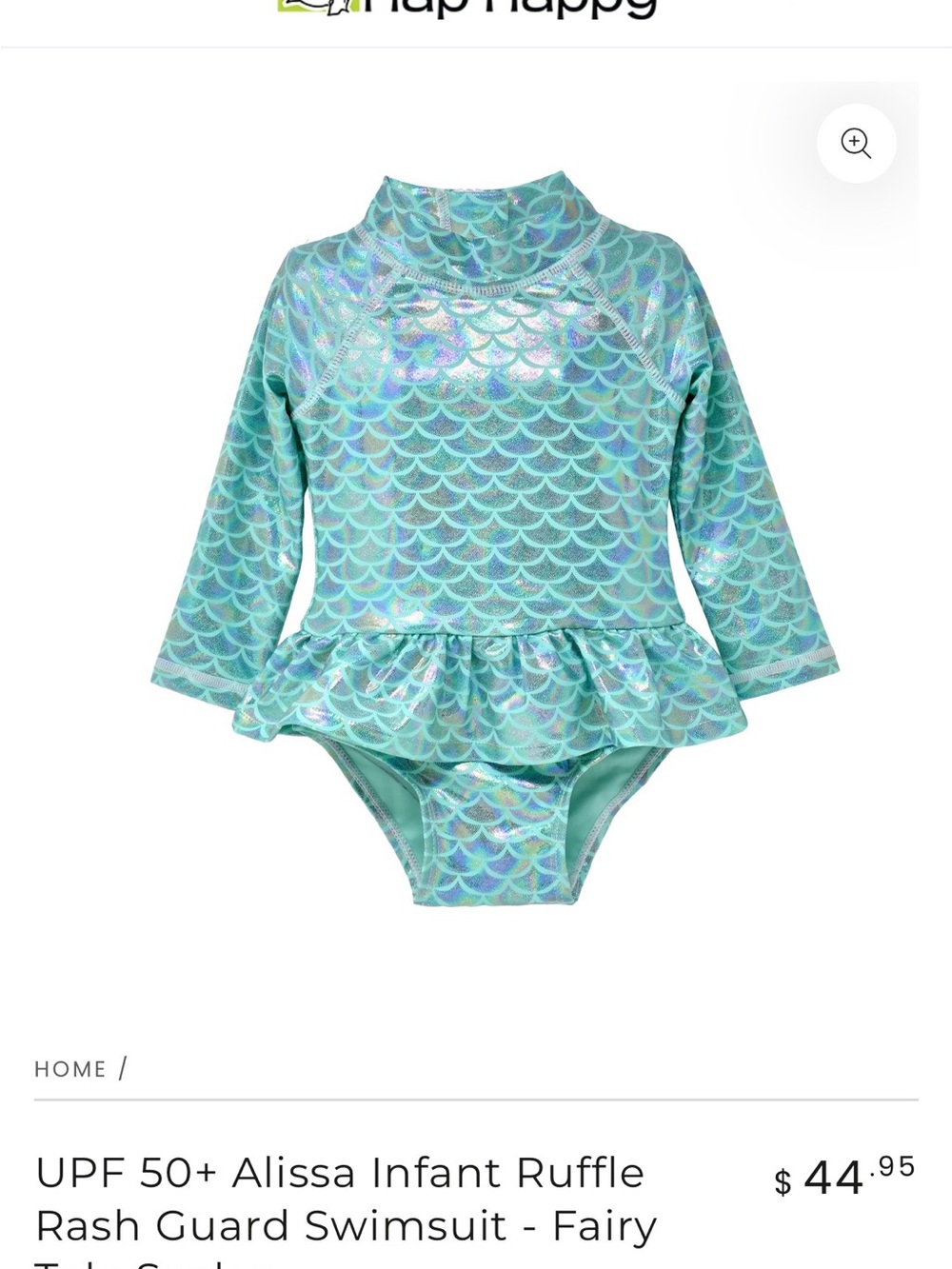 Flap Happy Ruffle Rash Guard Swimsuit & Hat - Fairy Tale Scales